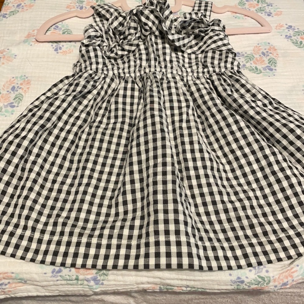 Black and white checkered dress